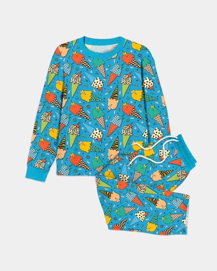 Summer Retro Ice Creams Family Matching Men's Pajama Set