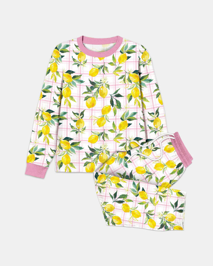 Mediterranean Lemons Family Matching Bamboo Men's Pajama Set
