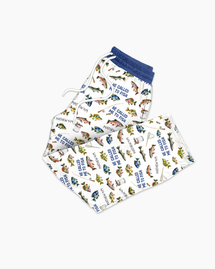 He Called Me To Fish Daddy & Me Matching Men's Pajama Set