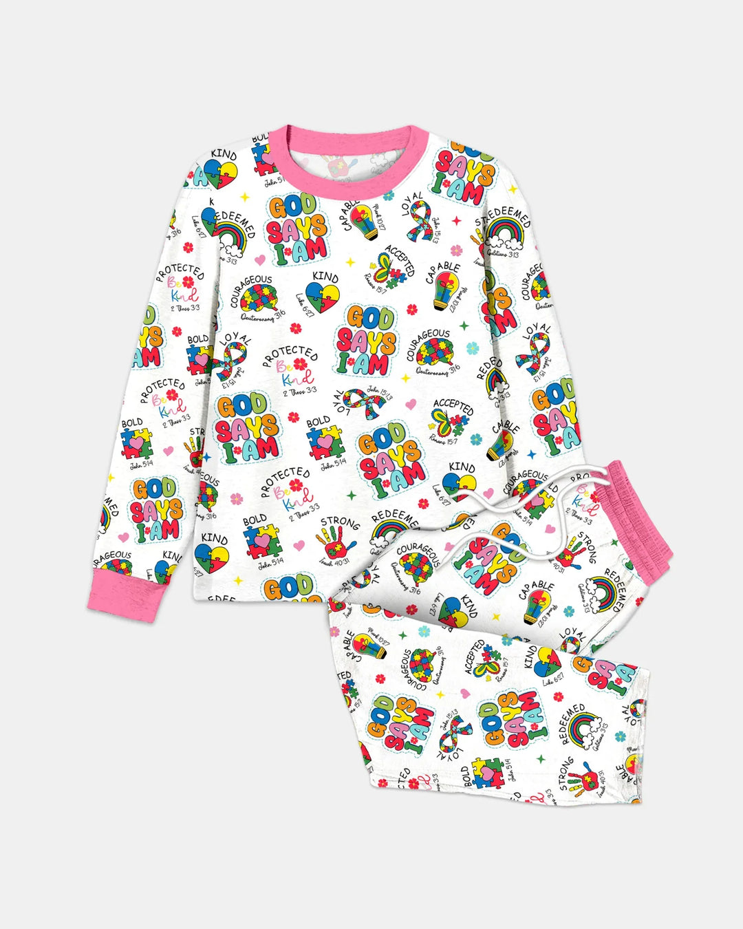 God Says I Am Autism Awareness Men's Pajama Set