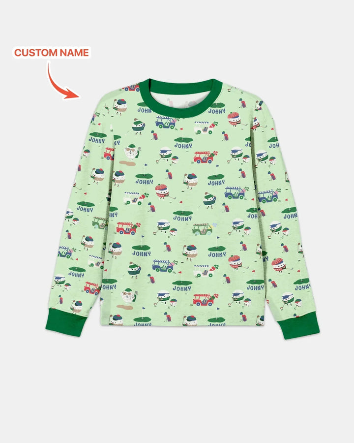 Cute Golf ball Men's Pajama Set