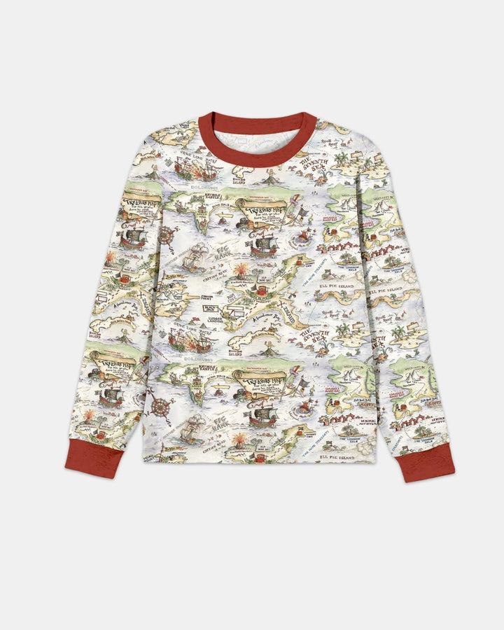 Pirate Treasure Map Daddy & Baby Matching Men's Pajama Set