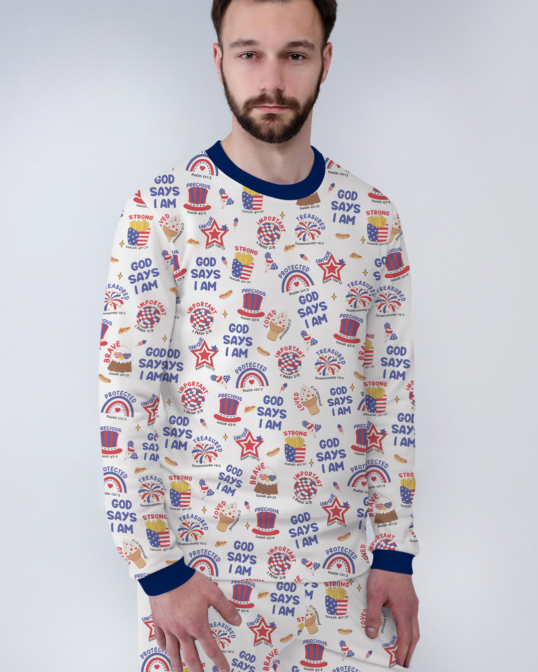 God Says I Am - America 250th Anniversary Men's Pajama Set