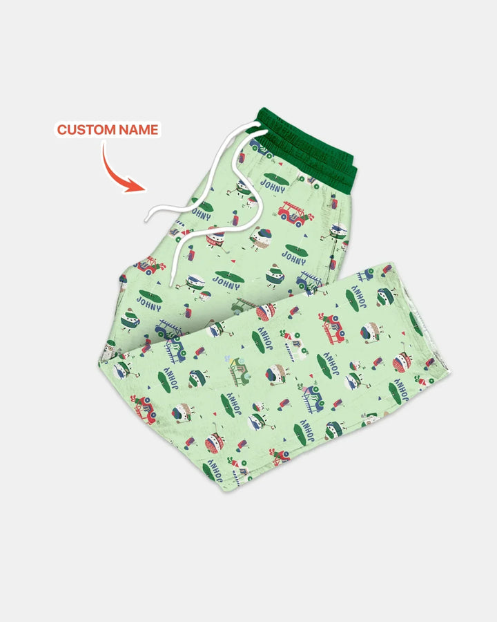 Cute Golf ball Men's Pajama Set