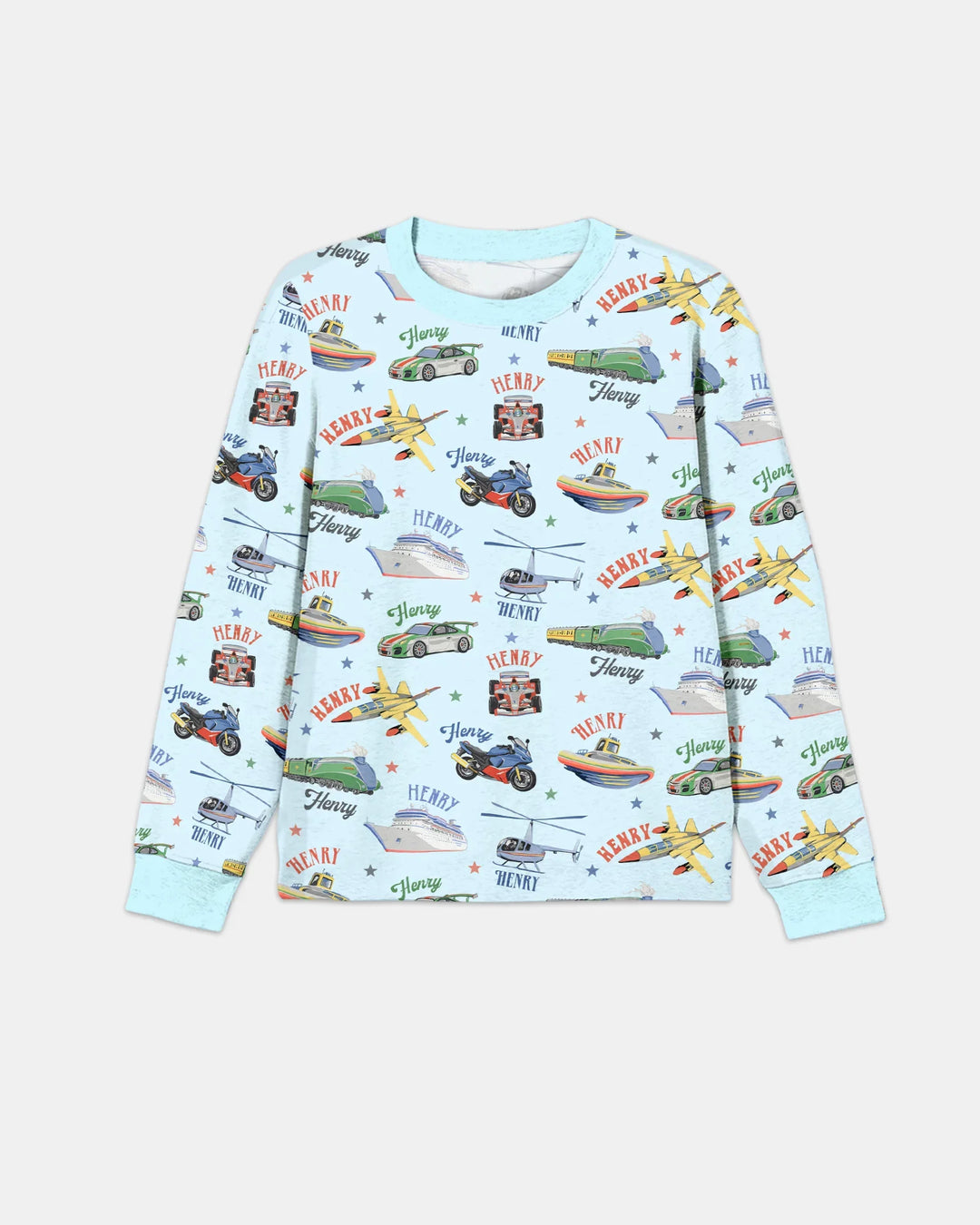 Conjunto de pijama de bambú para hombre a juego de padre e hijo con nombre personalizado Fast Lane