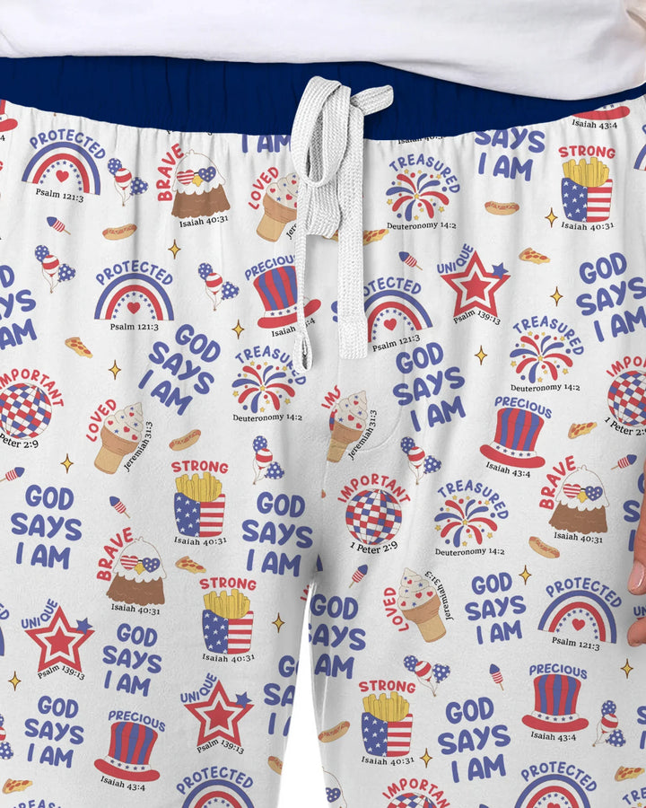God Says I Am - America 250th Anniversary Men's Pajama Set