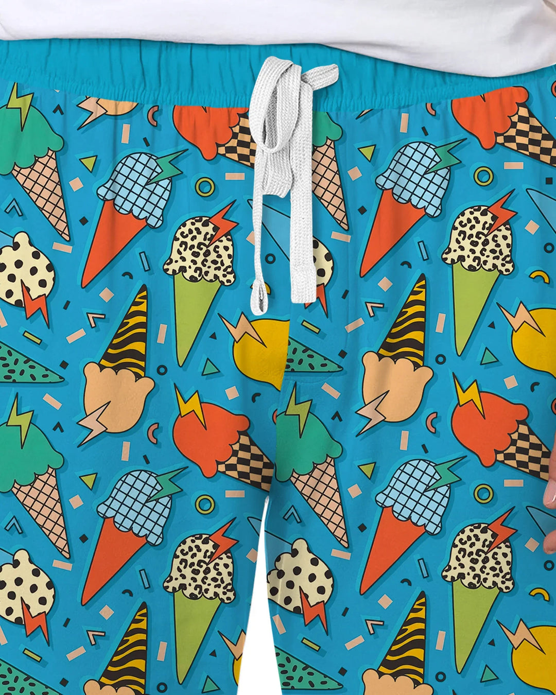 Summer Retro Ice Creams Family Matching Men's Pajama Set