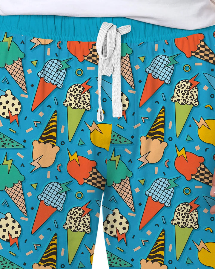 Summer Retro Ice Creams Family Matching Men's Pajama Set