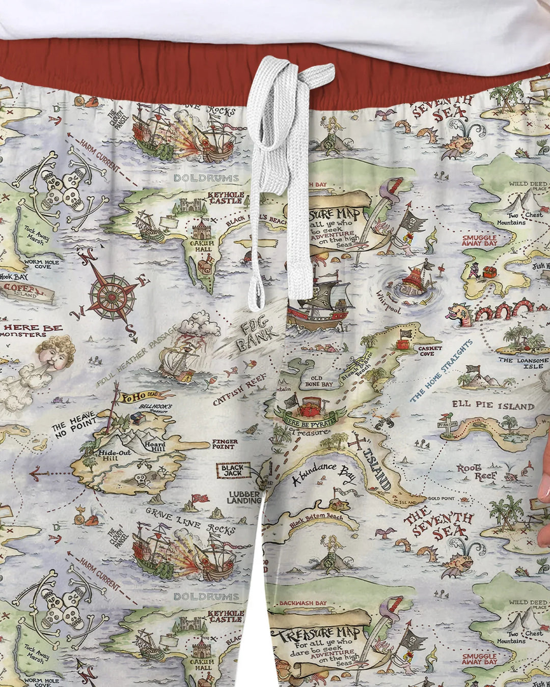 Pirate Treasure Map Daddy & Baby Matching Men's Pajama Set