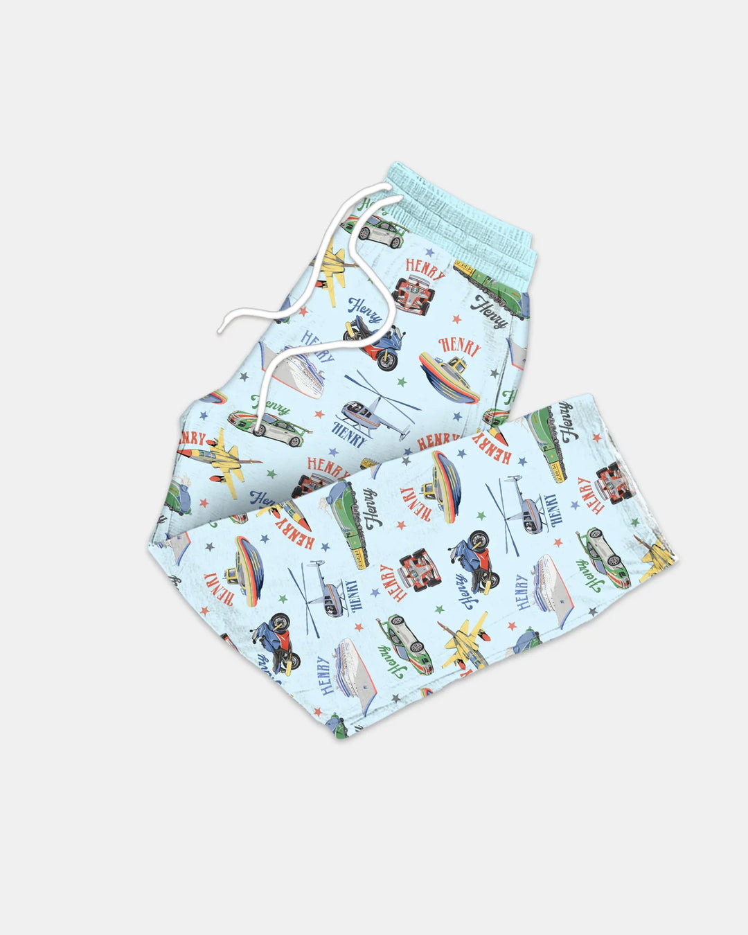 Conjunto de pijama de bambú para hombre a juego de padre e hijo con nombre personalizado Fast Lane