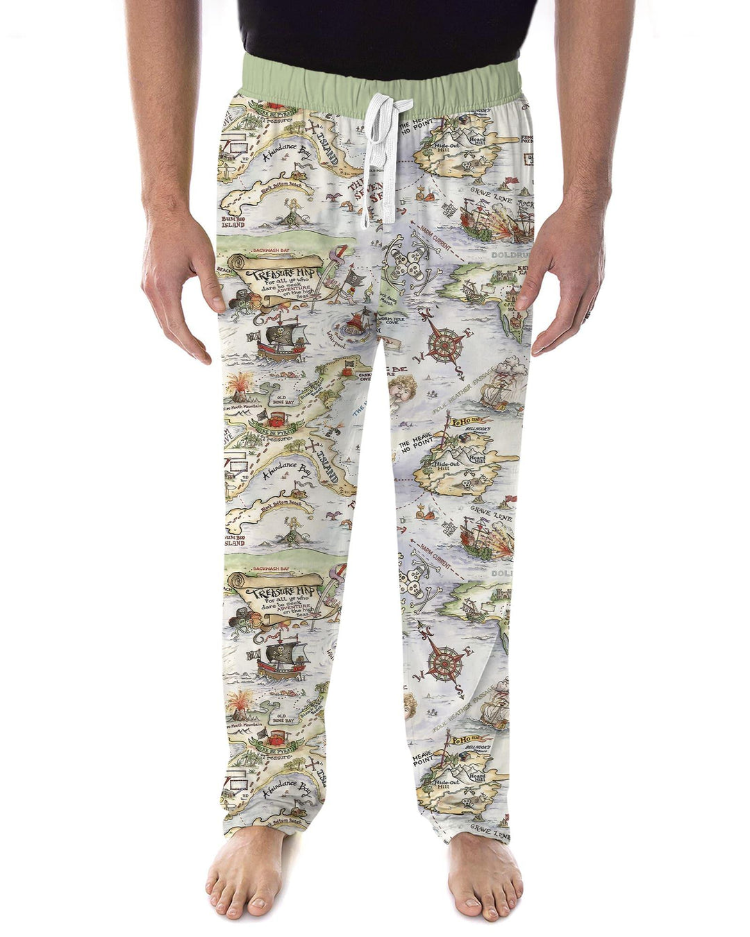 Pirate Treasure Map Daddy & Baby Matching Men's Pajama Set