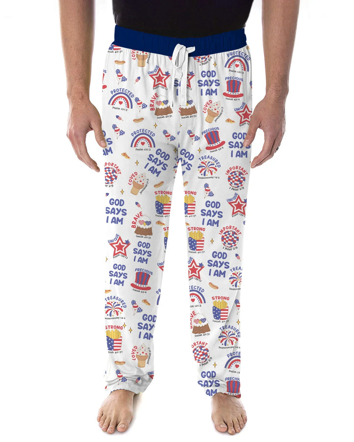 God Says I Am - America 250th Anniversary Men's Pajama Set