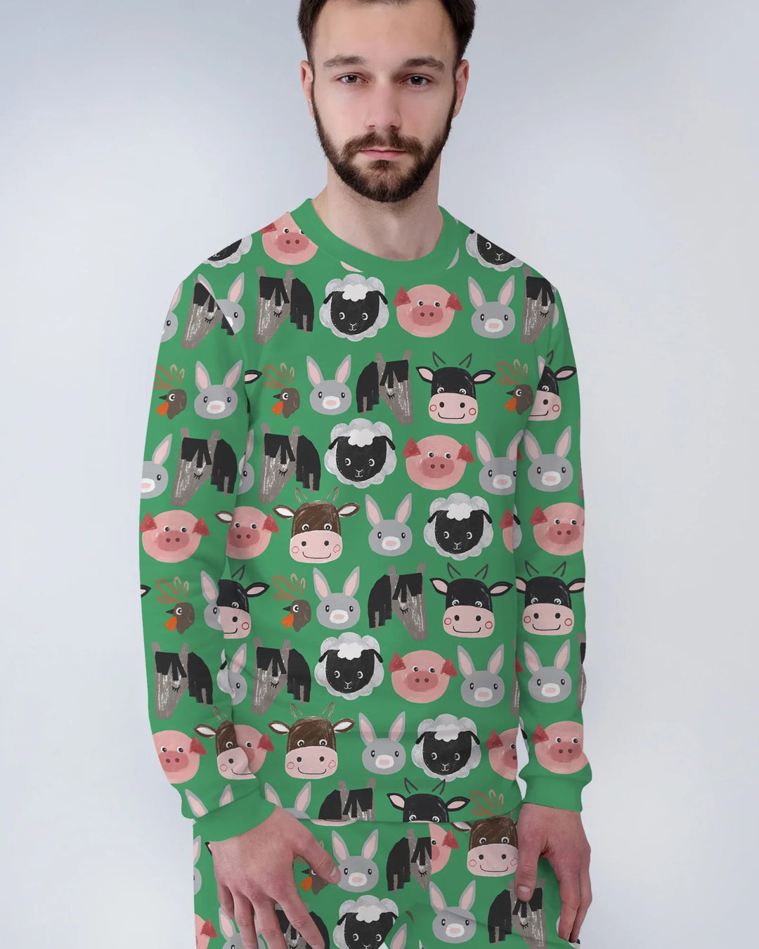 Farm Friends Family Matching Bamboo Men's Pajama Set