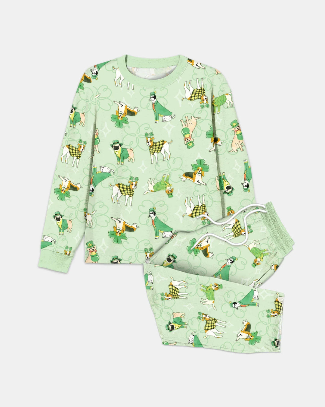 St. Patrick's Day Puppies Men's Pajama Set