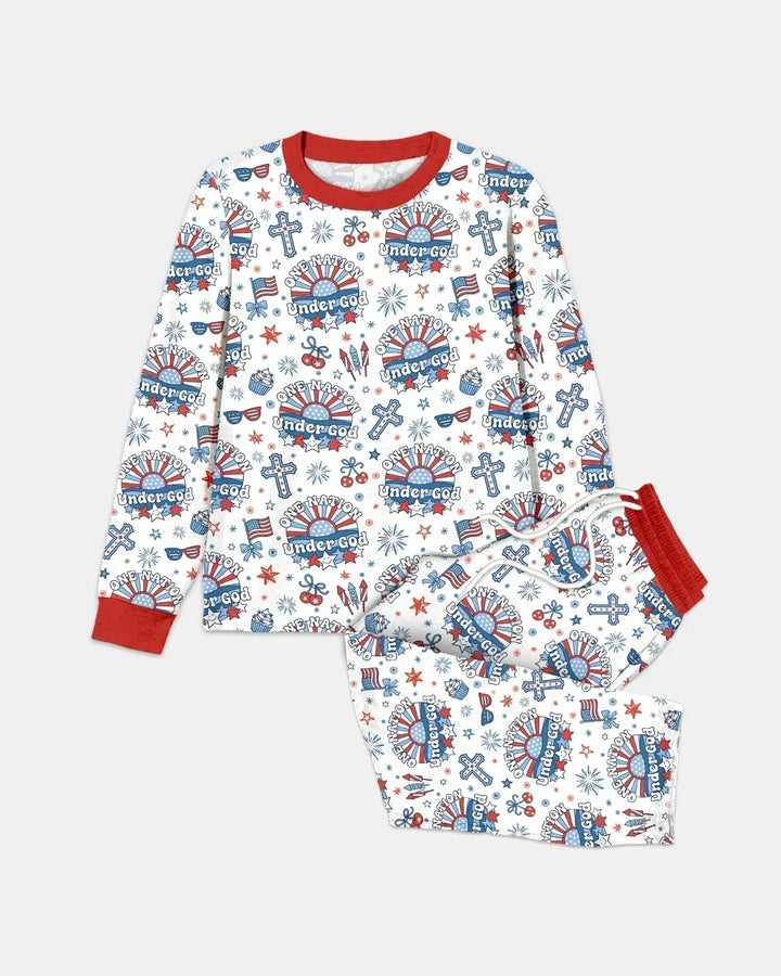 One Nation Under God Family Matching Bamboo Men's Pajama Set