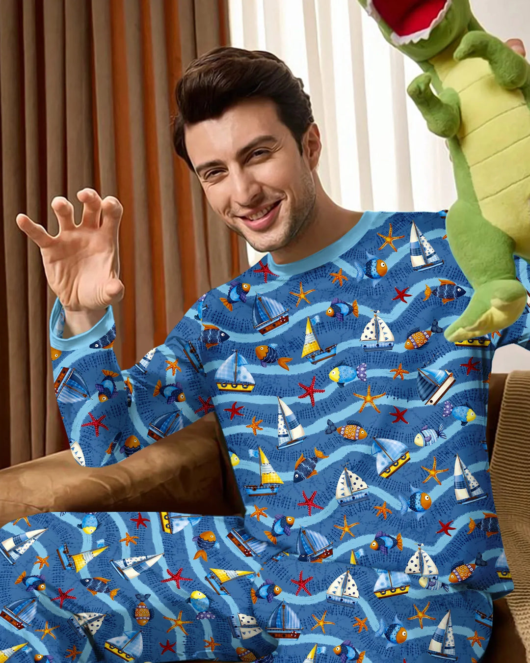 Blue Sail La Vie Family Matching Men's Pajama Set