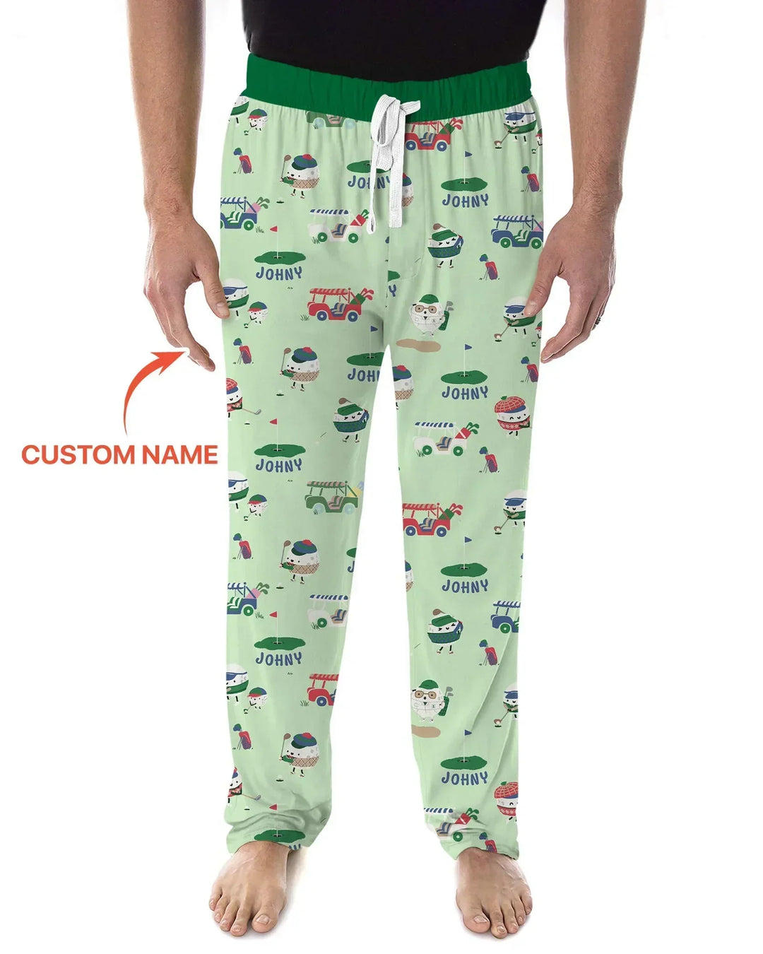 Cute Golf ball Men's Pajama Set