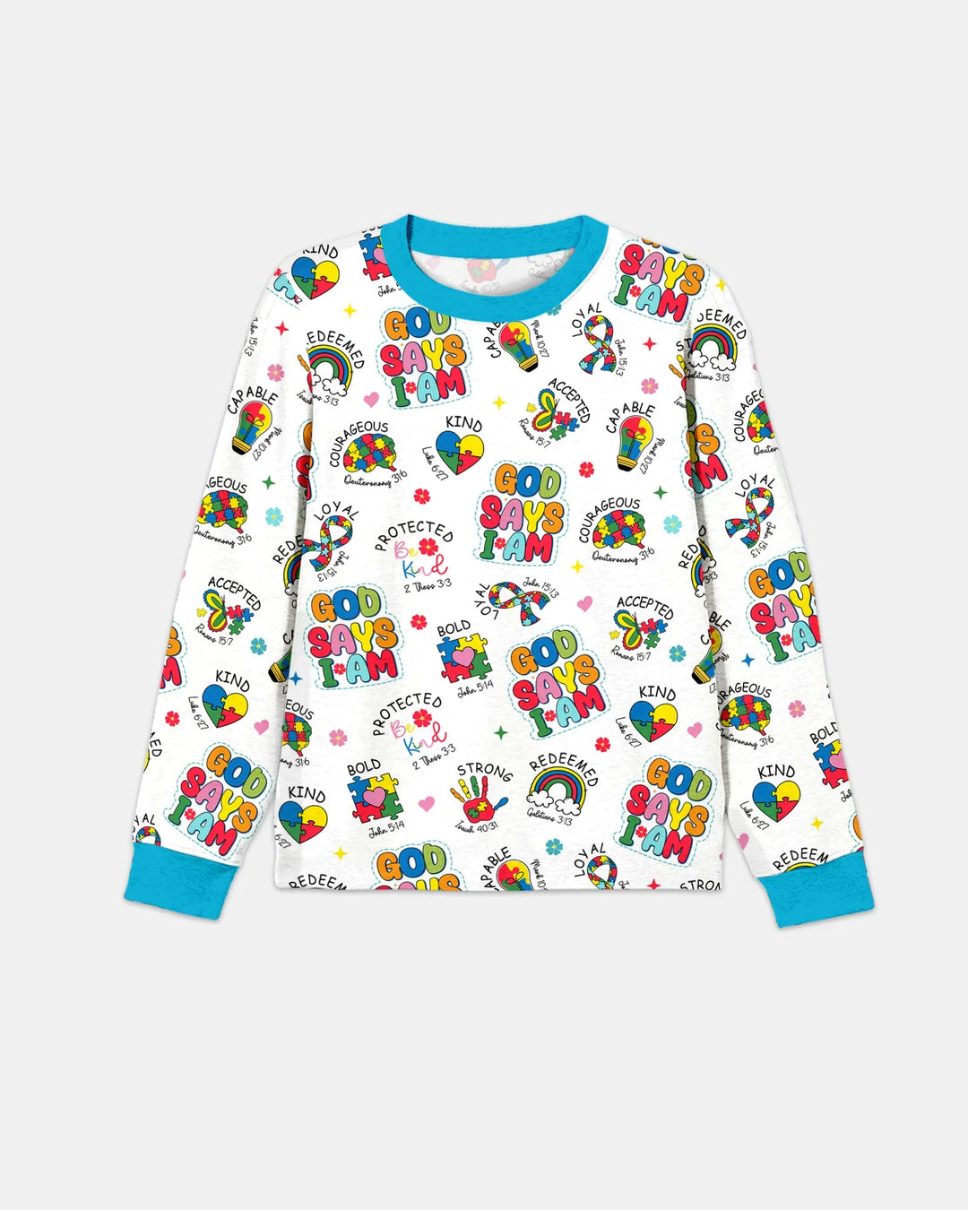 God Says I Am Autism Awareness Men's Pajama Set
