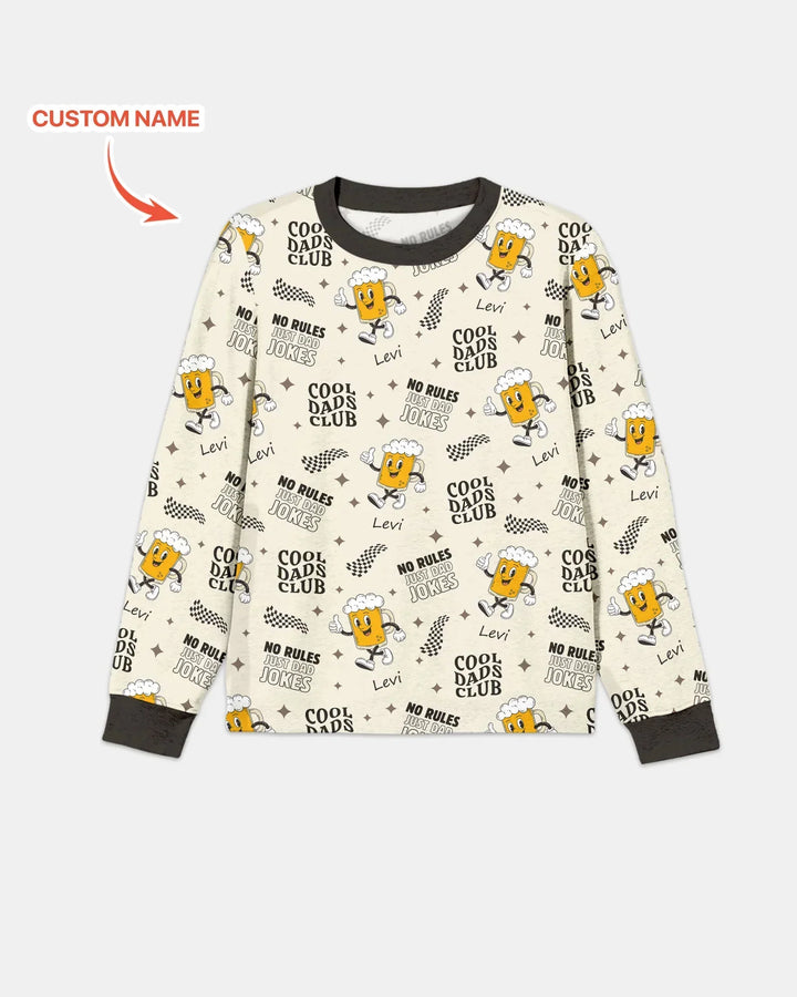 Custom Name Cool Club Daddy & Me Matching Bamboo Men's Pajama Set