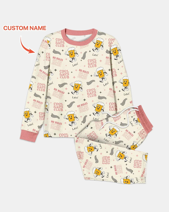 Custom Name Cool Club Daddy & Me Matching Bamboo Men's Pajama Set