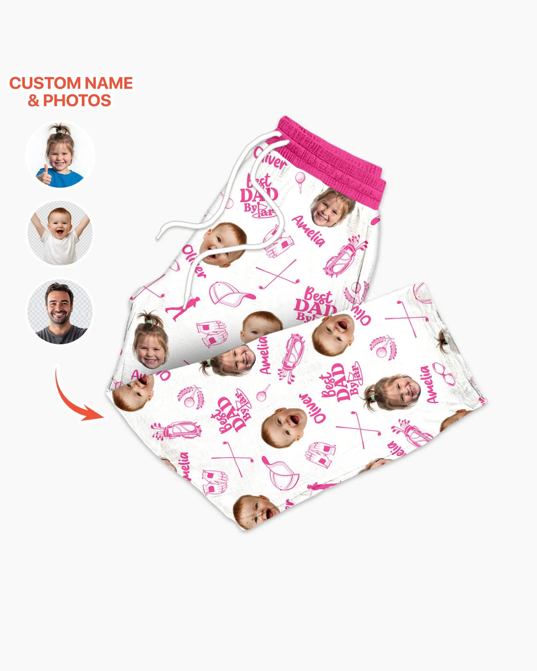 Custom Photo Best Dad By Par Bamboo Men's Pajama Set