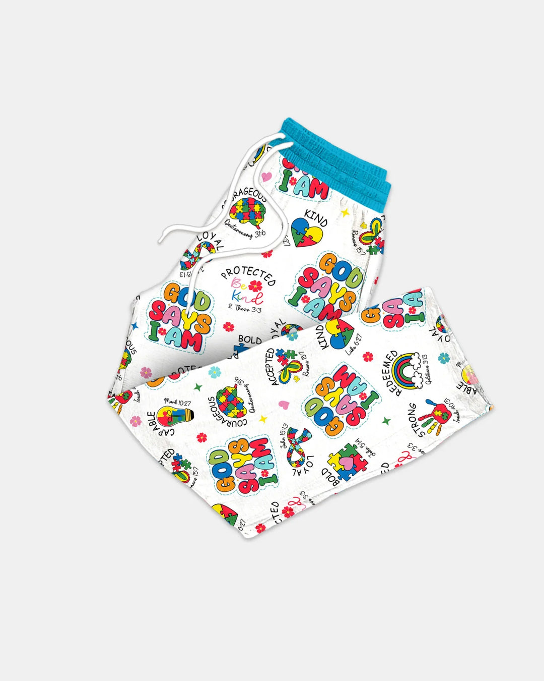 God Says I Am Autism Awareness Men's Pajama Set