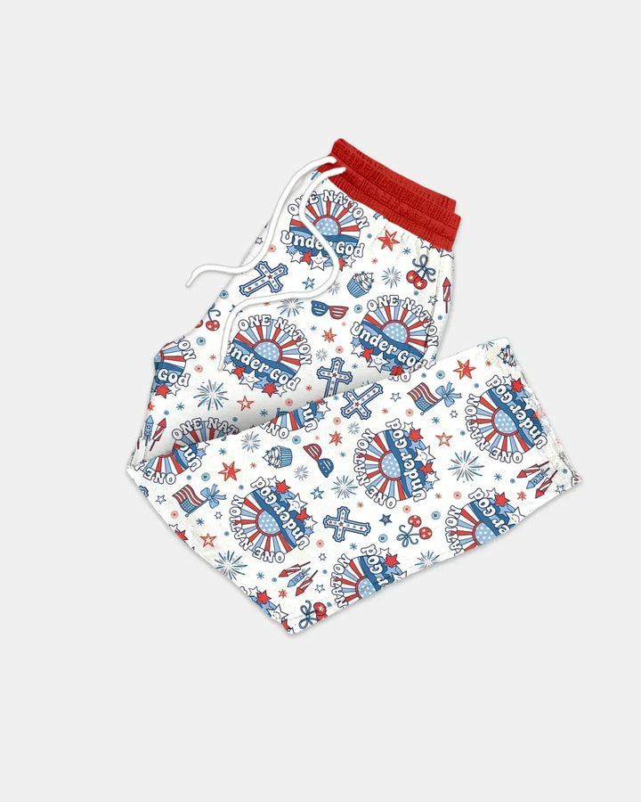 One Nation Under God Family Matching Bamboo Men's Pajama Set