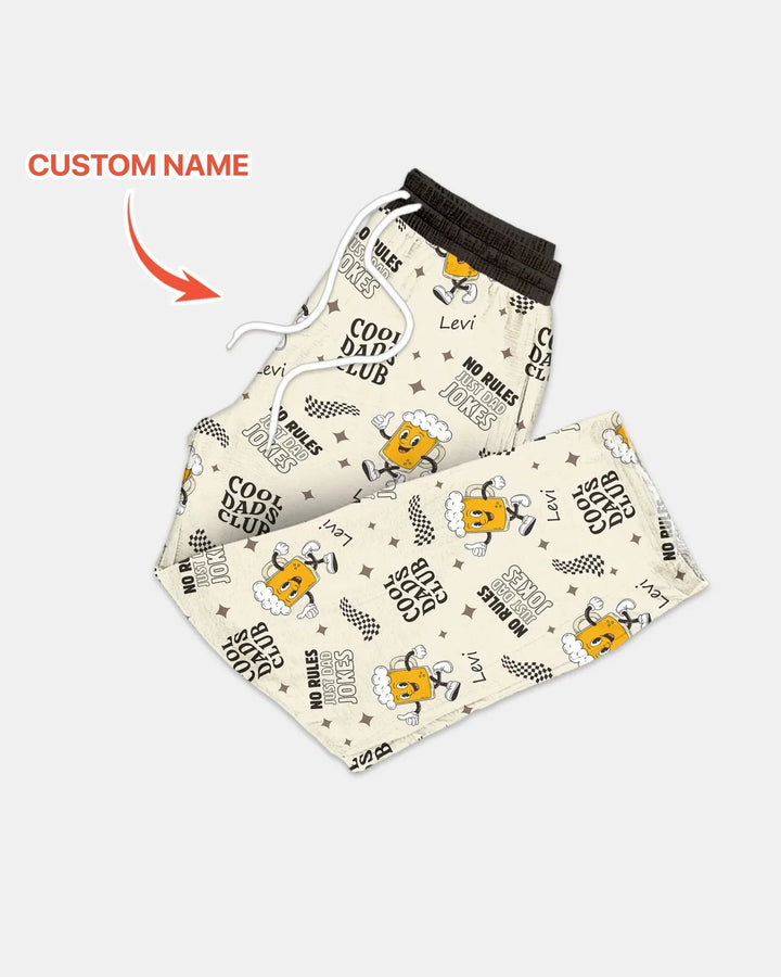 Custom Name Cool Club Daddy & Me Matching Bamboo Men's Pajama Set