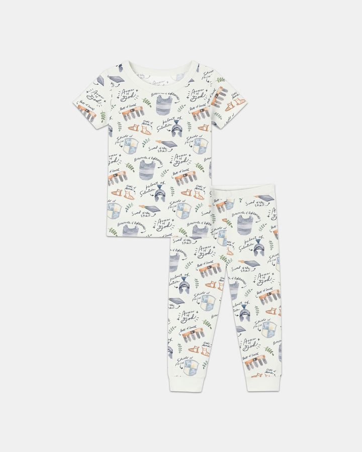 Zweiteiliges, kurzärmliges Pyjama-Set mit Marienkäfern