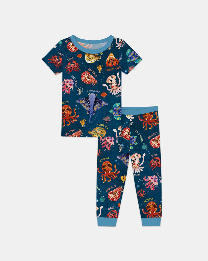 Zweiteiliges, kurzärmliges Pyjama-Set mit Marienkäfern