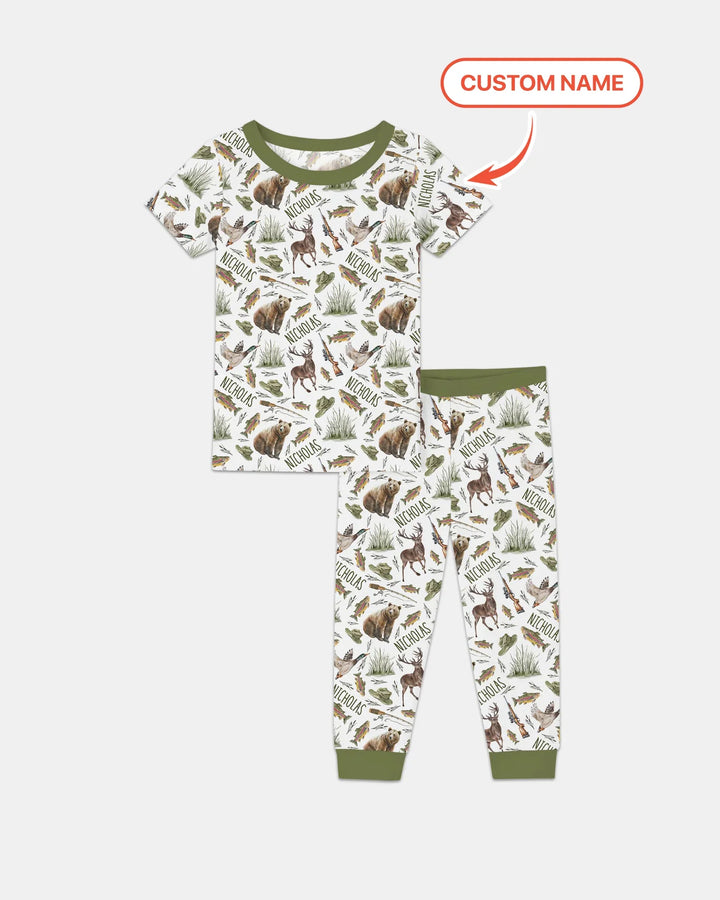 Zweiteiliges, kurzärmliges Pyjama-Set mit Marienkäfern