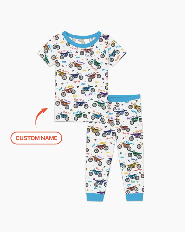 Zweiteiliges, kurzärmliges Pyjama-Set mit Marienkäfern