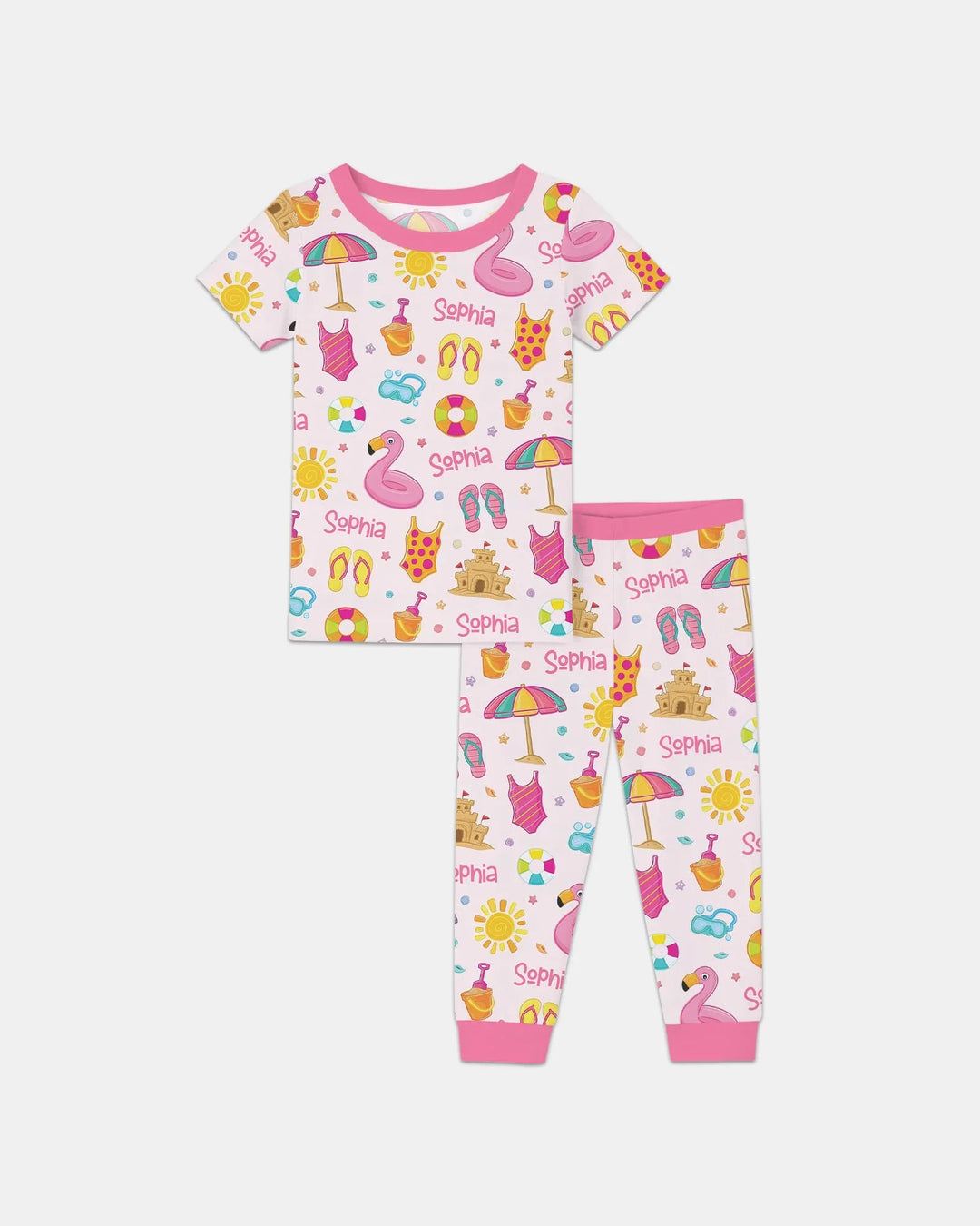 Zweiteiliges, kurzärmliges Pyjama-Set mit Marienkäfern