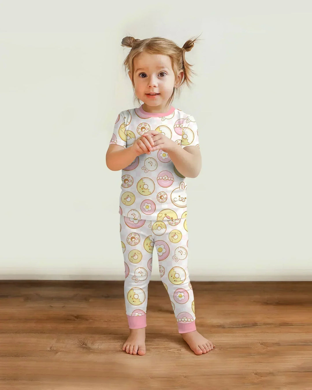 Easter Donuts Two Piece Short Sleeve Pajama Set