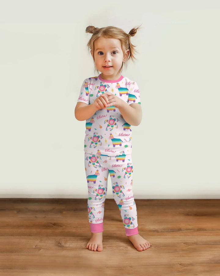 Zweiteiliges, kurzärmliges Pyjama-Set mit Marienkäfern