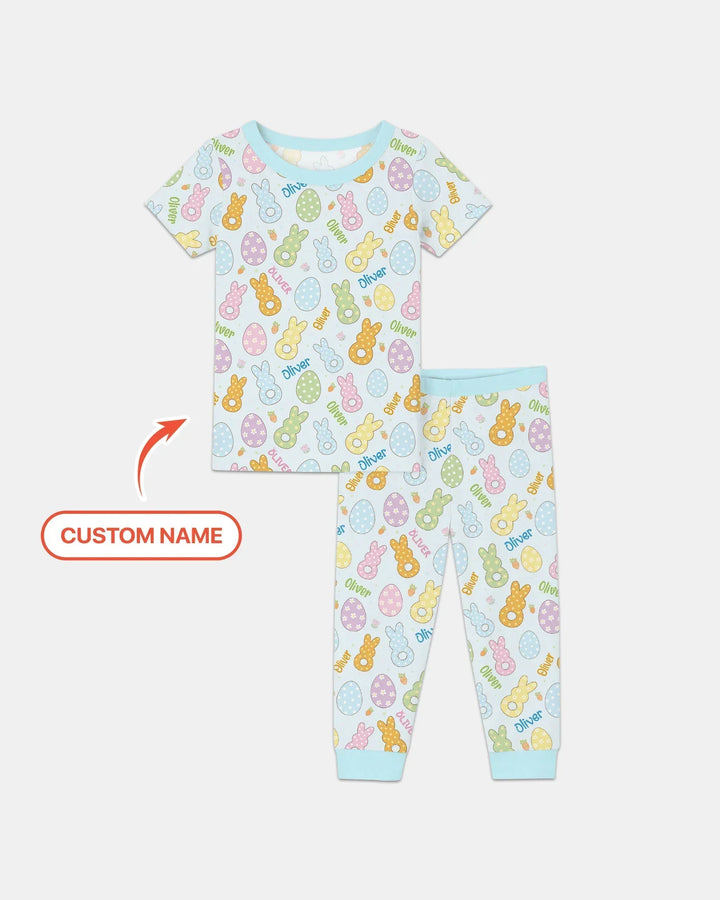 Zweiteiliges, kurzärmliges Pyjama-Set mit Marienkäfern