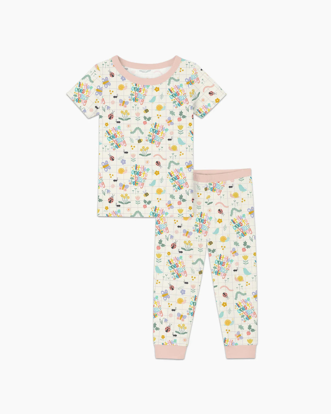 Little Ones To Him Belong Bamboo Two Piece Short Sleeve Pajama Set