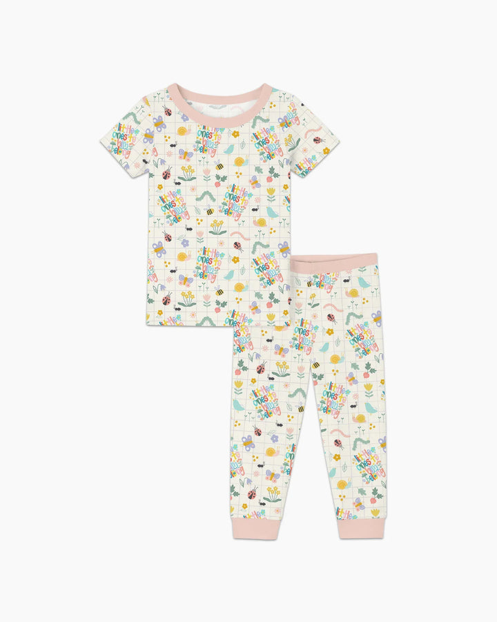 Little Ones To Him Belong Bamboo Two Piece Short Sleeve Pajama Set
