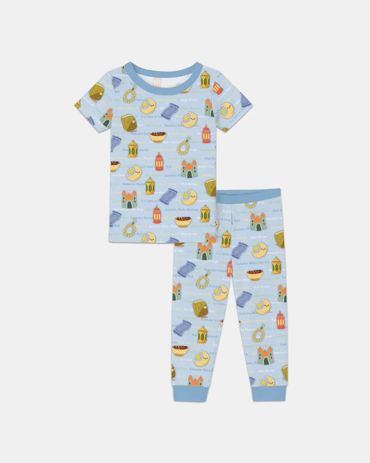 Zweiteiliges, kurzärmliges Pyjama-Set mit Marienkäfern