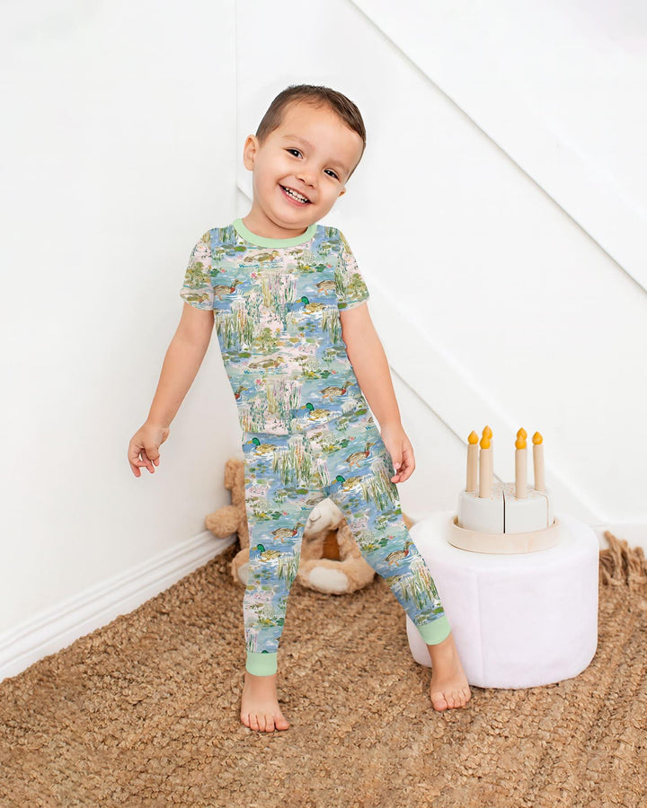 Zweiteiliges, kurzärmliges Pyjama-Set mit Marienkäfern
