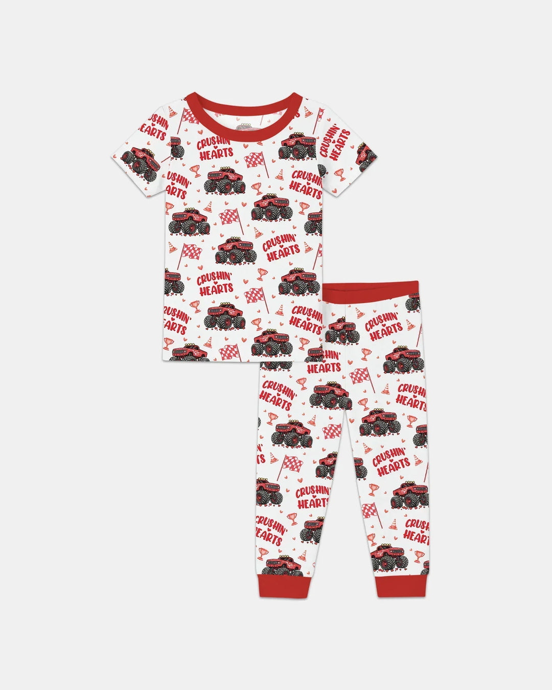 Crushin Hearts Two Piece Short Sleeve Pajama Set