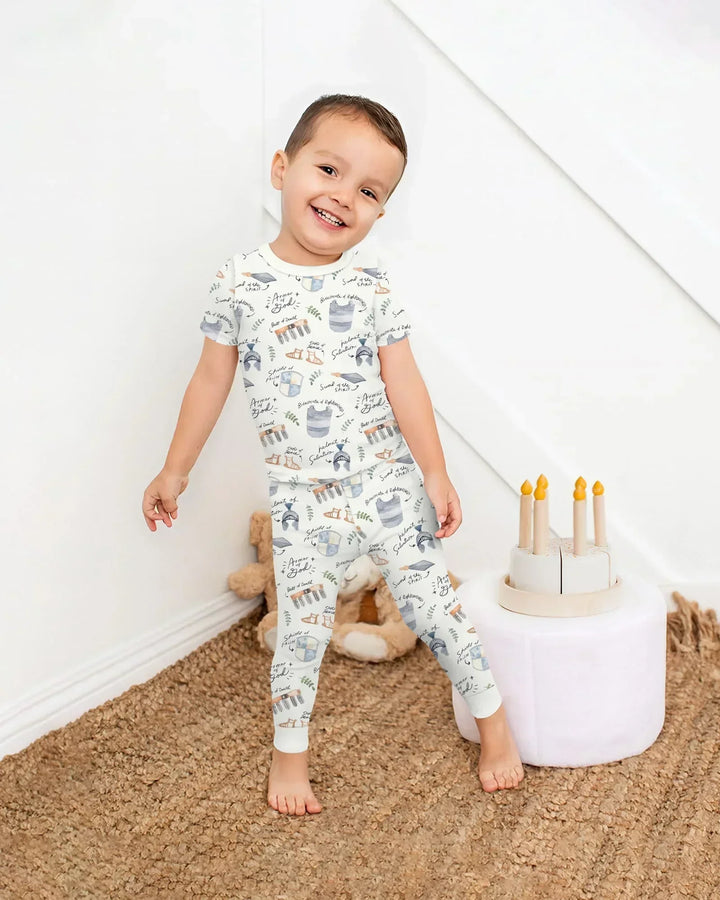 Zweiteiliges, kurzärmliges Pyjama-Set mit Marienkäfern