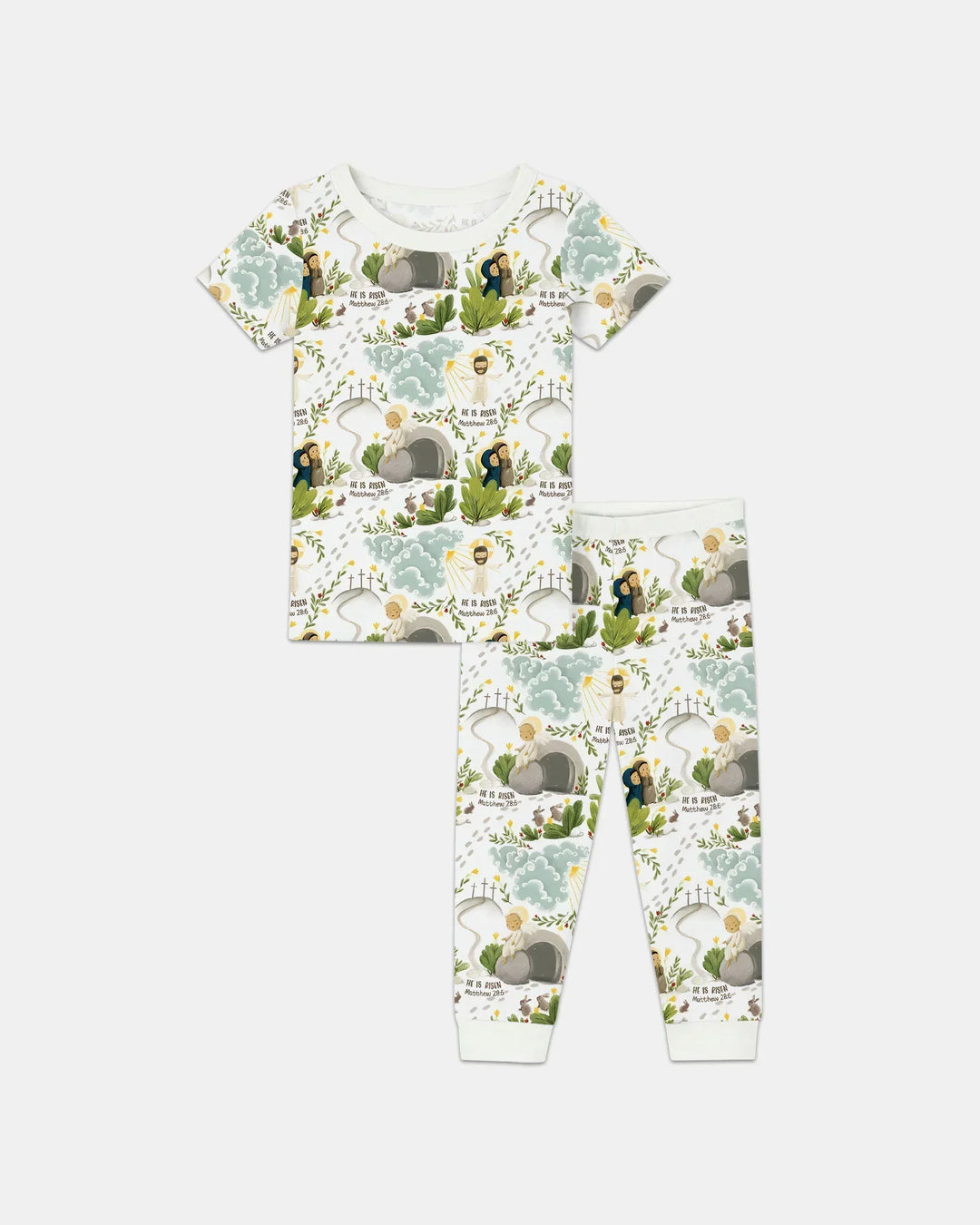 He Is Risen Two Piece Short Sleeve Shorts Pajama Set