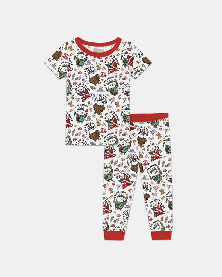 Zweiteiliges, kurzärmliges Pyjama-Set mit Marienkäfern