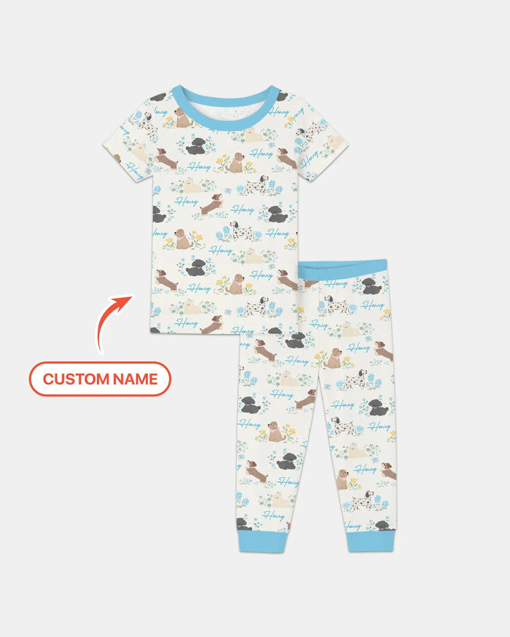Zweiteiliges, kurzärmliges Pyjama-Set mit Marienkäfern