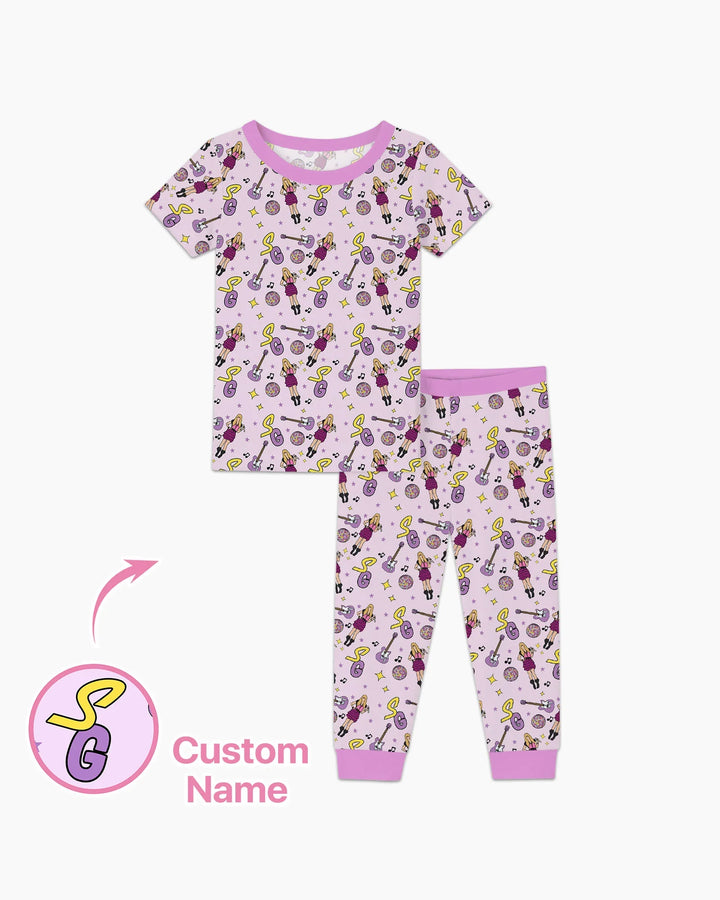 Zweiteiliges, kurzärmliges Pyjama-Set mit Marienkäfern