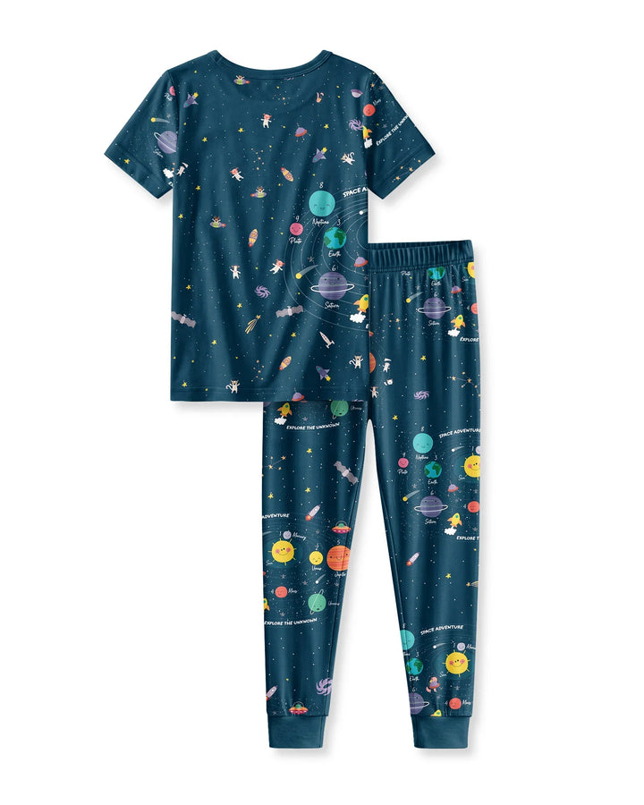 Solar System Explorers Bamboo Two Piece Short Sleeve Pajama Set