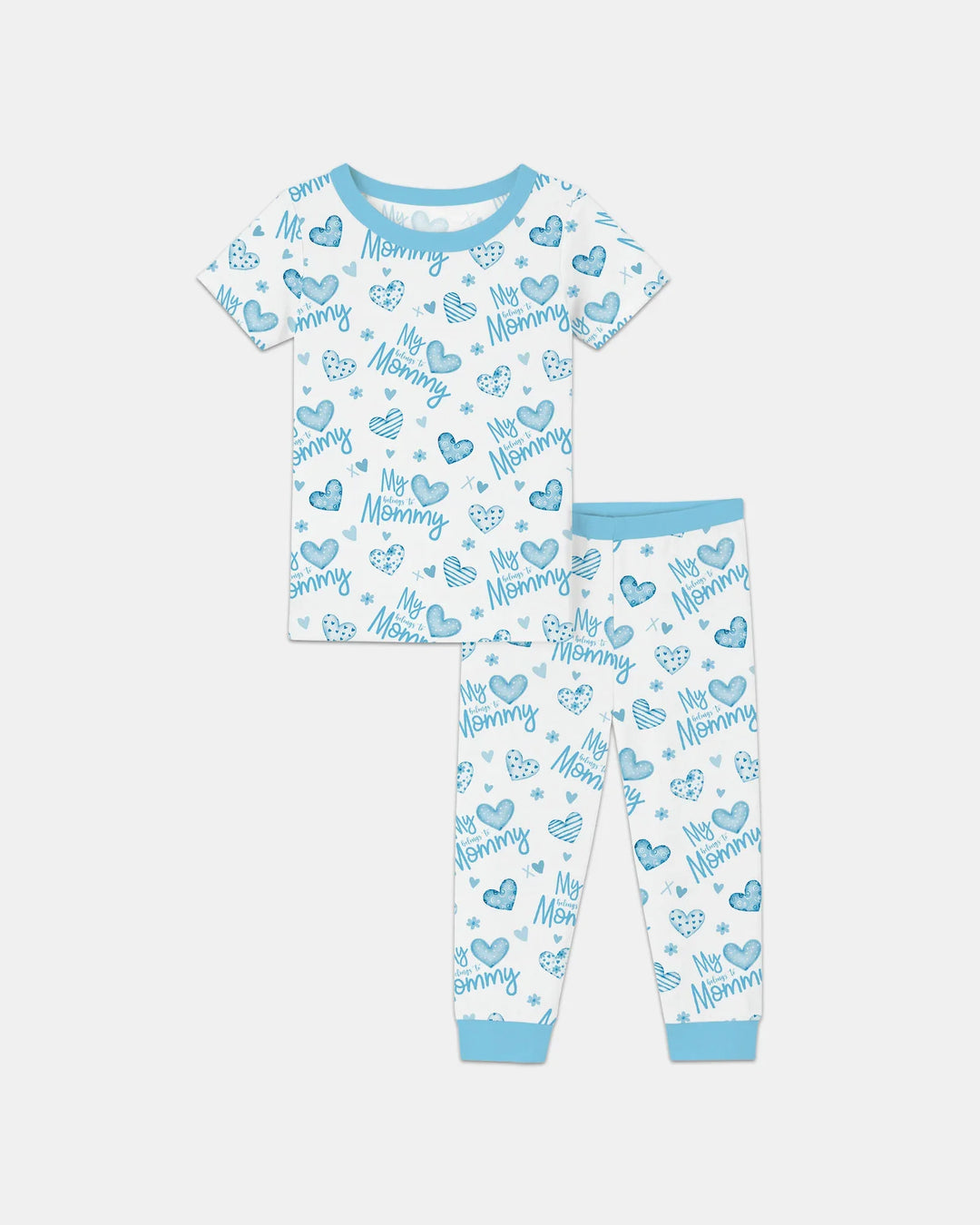 My Heart Belongs To Mommy Bamboo Two Piece Short Sleeve Pajama Set