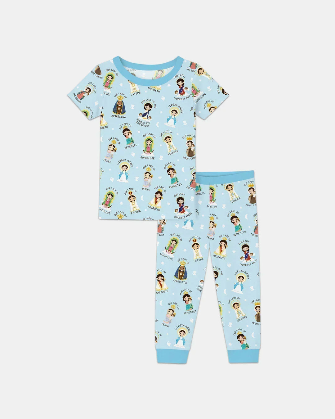 Little Marian Blessings Two Piece Short Sleeve Pajama Set