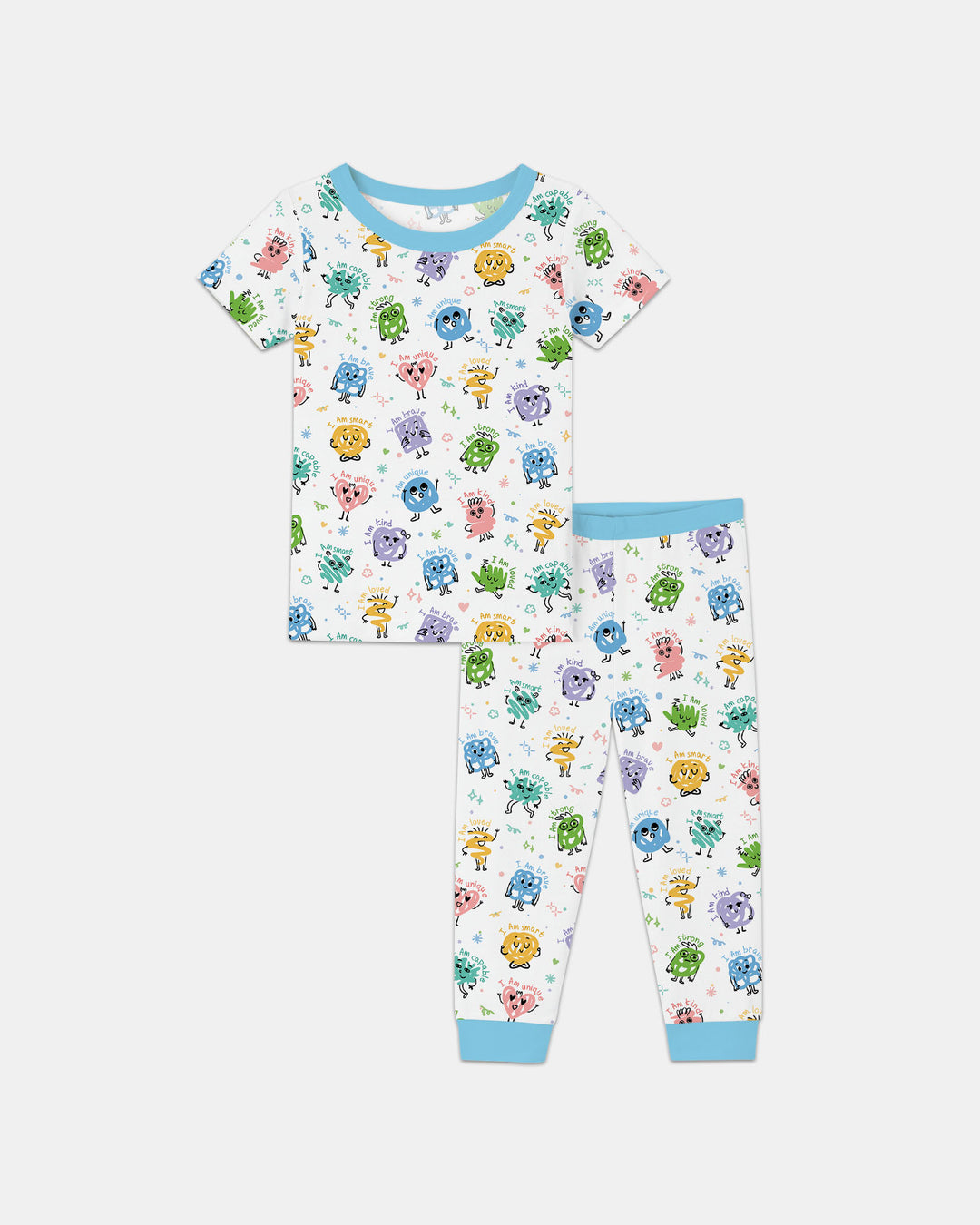 Positive Affirmations Two Piece Short Sleeve Pajama Set